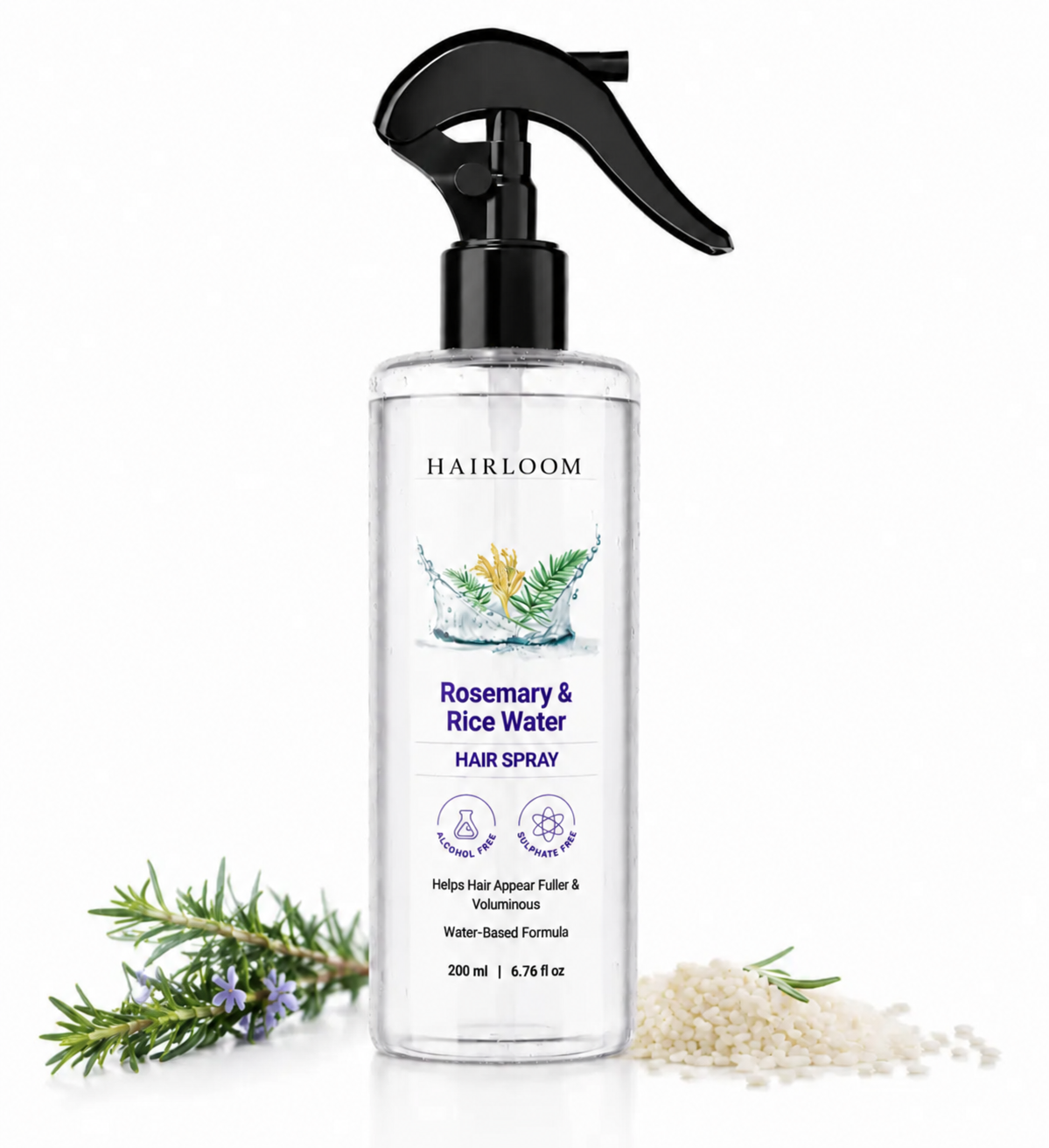 Revitalizing Rosemary + Rice Water Hair Spray